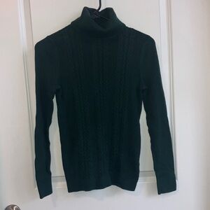 Talbots Dark Green Turtleneck Sweater